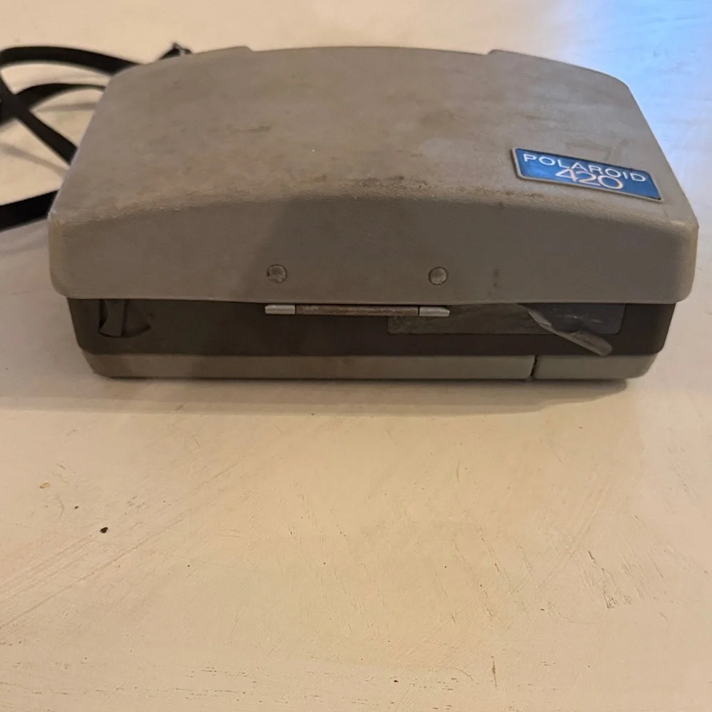 Vintage Polaroid 420 Instant Camera with Black Strap - untested